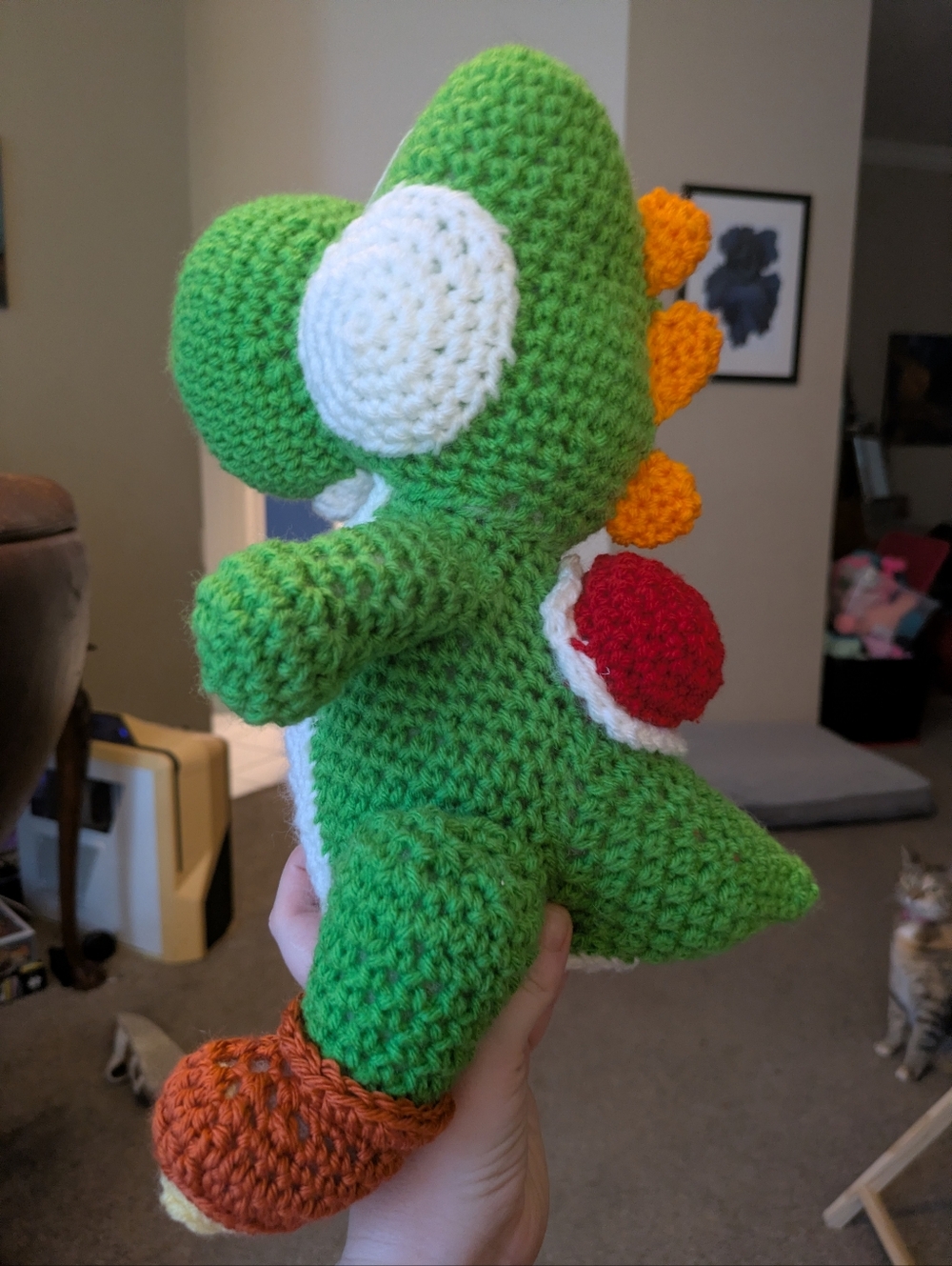 Handmade Crocheted Yoshi Plush - Picture 5 of 5
